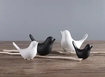

European style extremely simple Nordic wind creative ceramics bird living room wine cabinet model room soft adornment decoratio