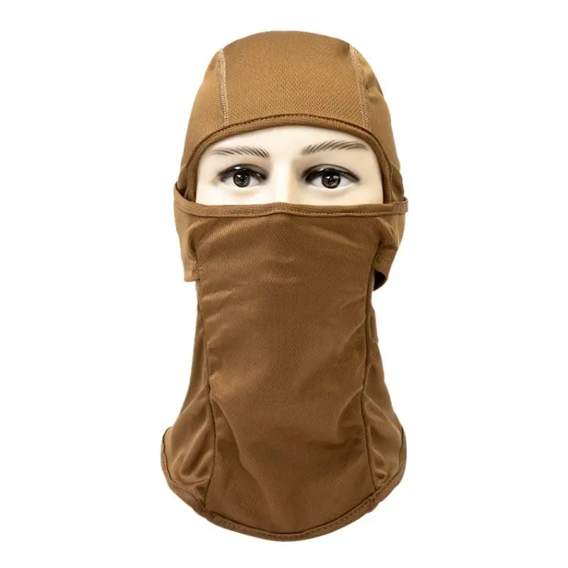 Осенне-зимняя Ветрозащитная маска для велоспорта, Балаклава, лыжная маска для защиты шеи, ультра тонкая дышащая маска - Цвет: khaki
