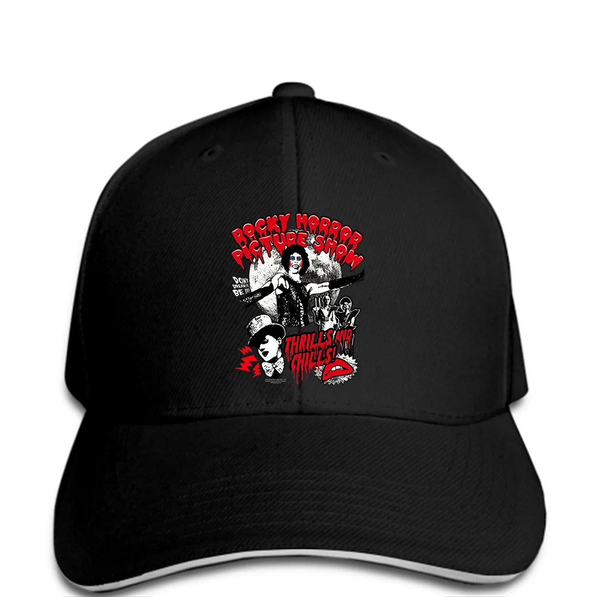 

Men Baseball cap Rocky Horror Picture Show Thrills and Chills Baseball cap funny Hat novelty tsnapback women