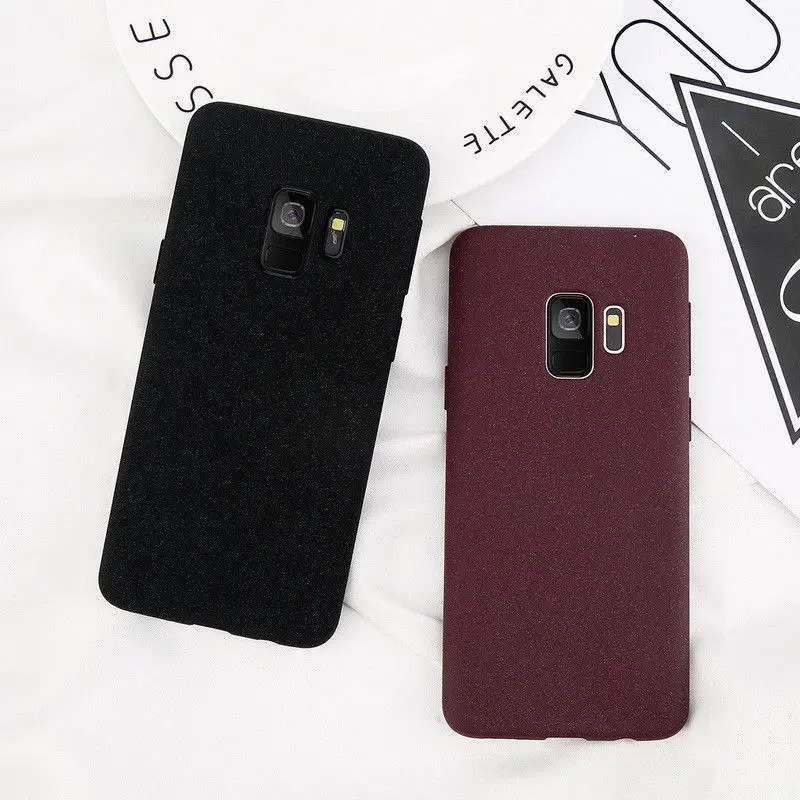 

Silm Matte Silicone Rubber Phone Case For Samsung S9 S8Plus S7 Edge Note 4 5 A3 A5 A7 J3 J5 Note9 Soft TPU Back Cover Coque