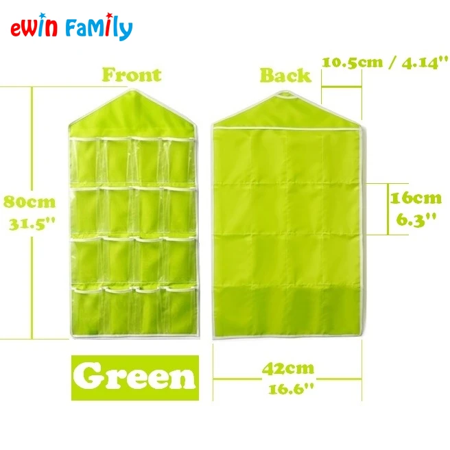 16 متعددة جيب شفافة داخلية الجوارب تخزين حقيبة سهلة خزانة المنظم قميص حقيبة منظم organizador camisetas dolap