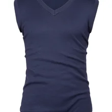 Мужской тонкий приталенный простой вязаный свитер без рукавов с v-образным вырезом жилет топы на бретелях джемпер