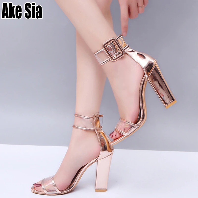 Wholesale Summer new solid color PU peep toe pointed 