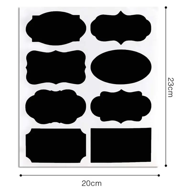 Моющаяся доска Стикеры ремесло Кухня банки наклейки для надписей доска меловая Стикеры Black Board 40/120 шт