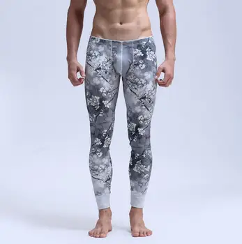 

Fashion design Men winter thermal underwear thicken warm brand cotton thermo underwear man long john elasticity leggings