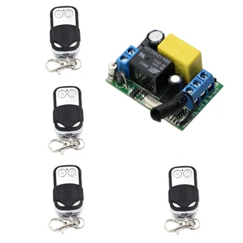 

AC 220V Wireless Relay Remote Control Light Switch Wireless Remote Power Switch 1CH 10A Receiver + A/B Button Transmitter