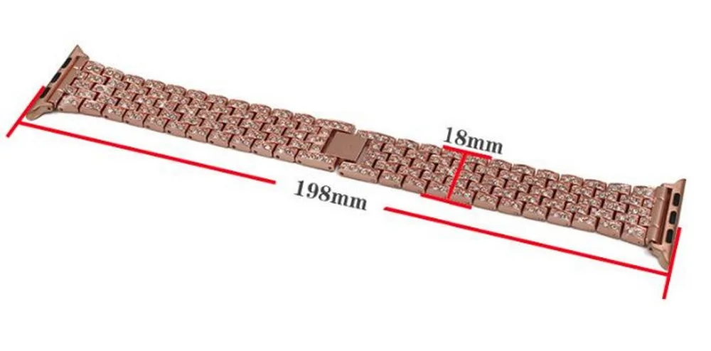 Neway Алмазный металлический ремешок из нержавеющей стали для Apple Watch Series 4 3 2 1 iWatch 40