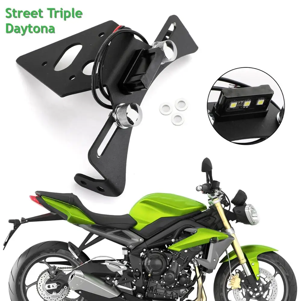 

Artudatech LED Rear License Plate Mount Holder For Triumph Daytona 675 Street Triple 2013 2014 2015 2016 2017 2018 2019 Fairing