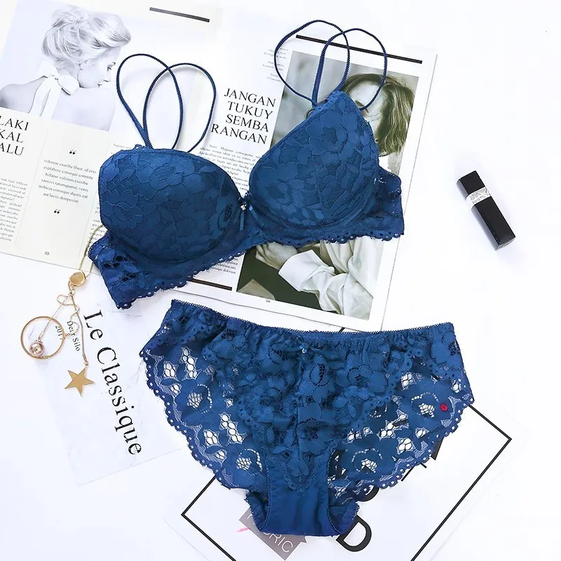 Женский комплект кружевного нижнего белья размеры 2018|set lingerie|bra panty setbra set |