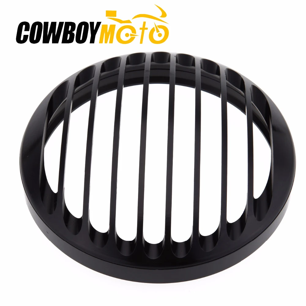 Black Aluminum Motor Headlight Grill Cover For 04 14 Harley Sportster