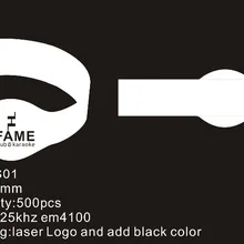 500 шт Пользовательские печати силиконовый браслет с логотипом с 125 кГц EM4100 чип