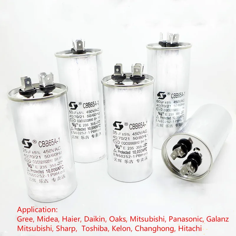 20 70uF CBB65 Air Conditioner Compressor Start Capacitor for gree Haier