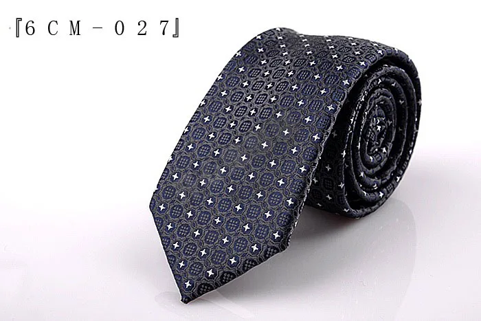 Mens Polyester Skinny Tie 6cm Slim Fashion Neck Tie Green Red Flower Striped Leisure Necktie Business Wedding Neckwear Gift Ties - Цвет: F27