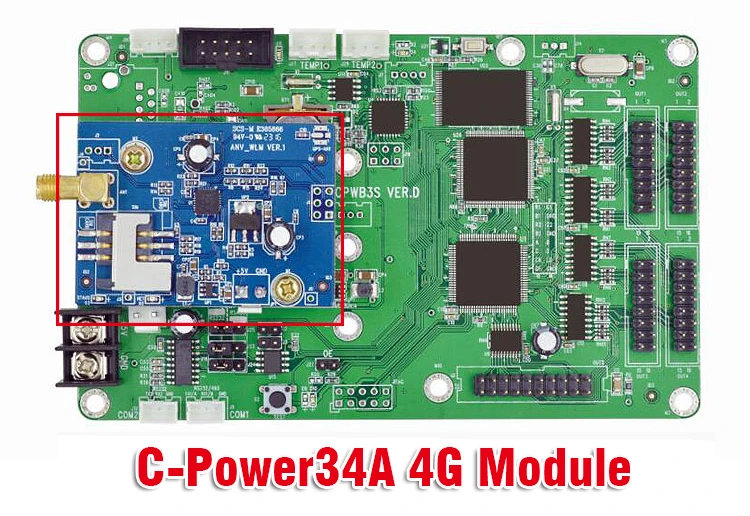 Полноцветный асинхронный Светодиодный контроллер экрана Карта люмен C-power 3 серии контроллер 33A 34A поддержка смарт-настройки