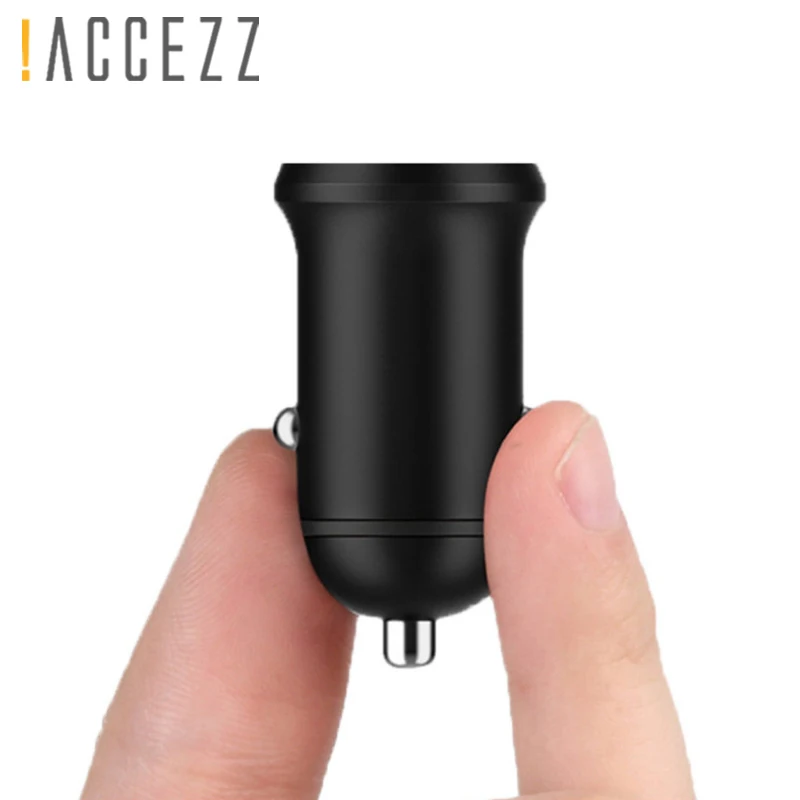 ! Мини адаптер ACCEZZ с двумя USB портами для быстрой зарядки автомобиля iPhone 7 Plus 6 5S XS MAX