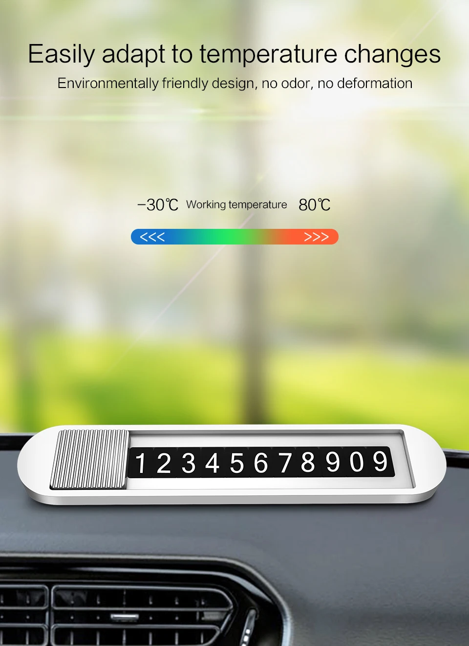 LINGCHEN карта автомобильной временной парковки ABS сплав телефонный номер карта с уведомлениями автомобильный Стайлинг телефонный номер держатель для карт в автомобиле
