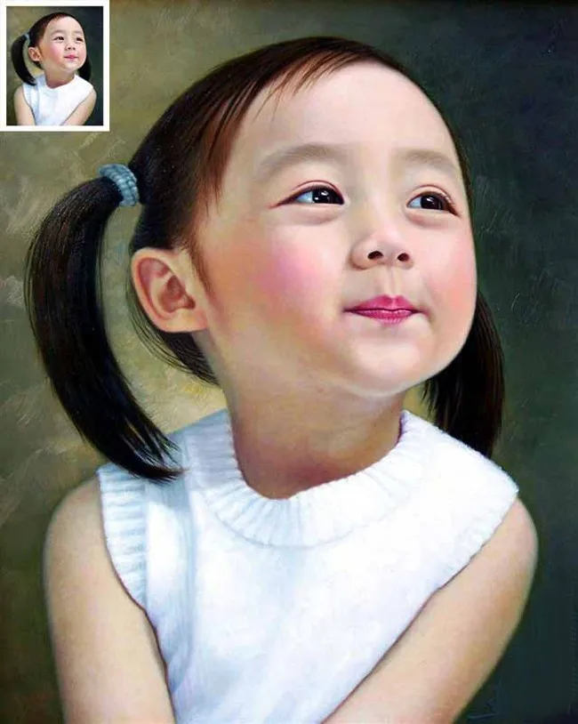 Custom Baby Portrait Oil Painting One Person Handmade Oil On