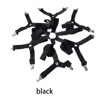 

Bed Sheet Clips Grippers Fasteners 6 Sides Sheet Suspenders Elastic Sheet Holders Mattress Clips Straps - Adjustable Fit J10