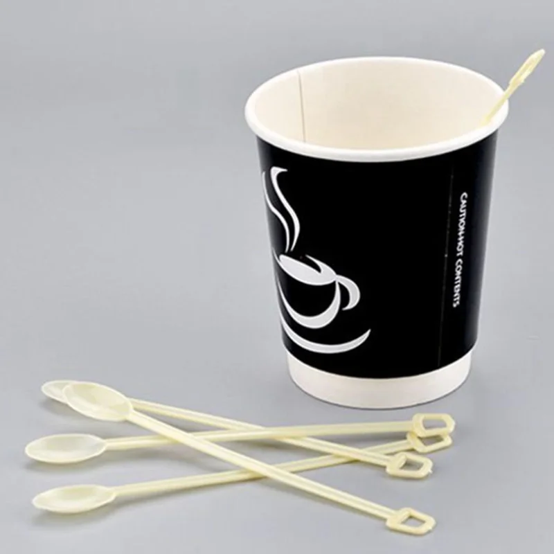 Goldbaking одноразовая кофейная ложка-мешалка, пластиковая мешалка для перемешивания, мини-палочки для заваривания чая, бежевая, 450 шт