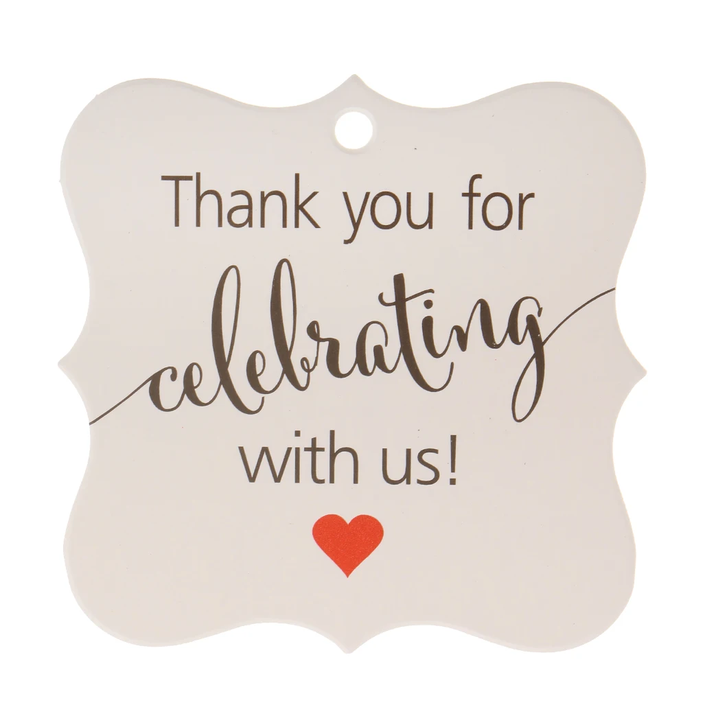 Pack Of 200, Rustic Kraft Paper Thank You Cards Gift Tags with Rope for Wedding Birthday Party Baby Shower Favor