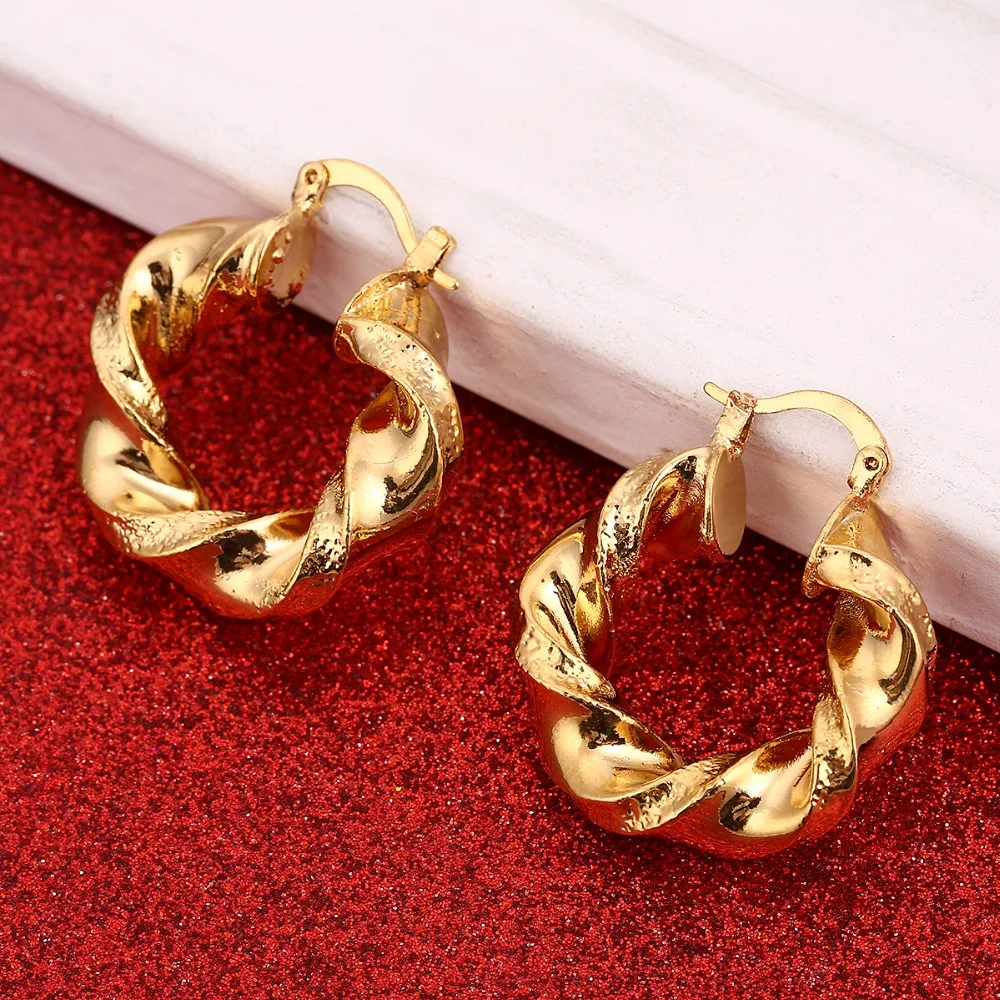Circle Earrings Arab Earrings for Women Gold Color Beautiful Round