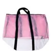 pink Многофункциональная переносная сумка для кошек, холщовая дышащая сетчатая сумка для купания кошки, сумка-тоут - Цвет: pink