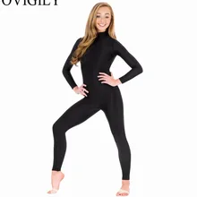 OVIGILY, спандекс, водолазка, длинный рукав, без ног, Унитазы для женщин, нейлон, цельный, черный, для танцев, унитаз, боди, костюмы зентай