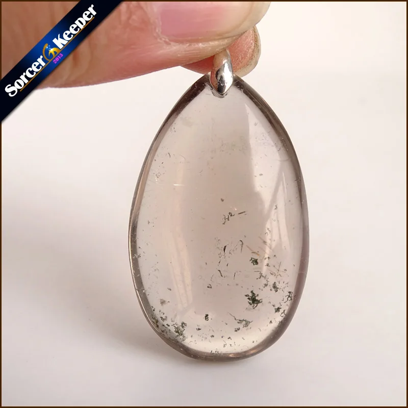 Натуральные камни rutilaed Quartz кулон волосы Кристалл Бесплатная ожерелье минерал