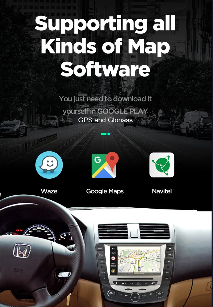 Android 9,0 четырехъядерный автомобильный dvd-плеер gps навигация для honda accord 7 2003-2007 евро автомобильный Радио двойной/одной зоны климат