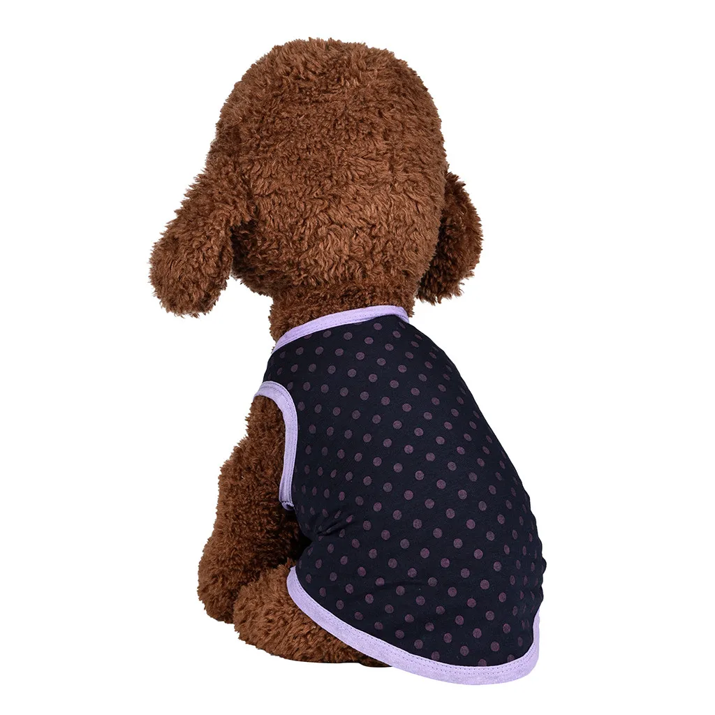 Dog Cat Pet Vest Spring And Summer Breathable Wave Point Thin Clothing Puggy Costume Chihuahua Clothes Costume