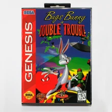 16 бит игра Sega Mega Drive картридж с розничной коробкой-«Багз Банни» в Double Trouble карточная игра для Megadrive бытие системы