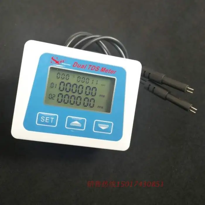 Двойной TDS метр детектор качества воды тестер детектор Quantifier сигнализации измерения 2-в-1 Температура монитор качества воды
