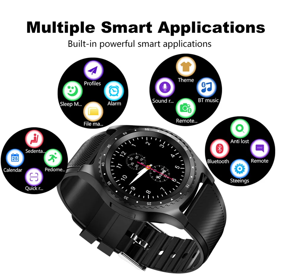 Smart Watch Men Sport Activity Fitness tracker Pedometer Sim Card Wristwatch with Camera Play Music Smartwatch