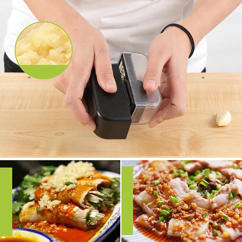 Hot sale Multifunction Garlic Press Stainless Steel Ginger Grinder Kitchen Cooking Garlic Cutter