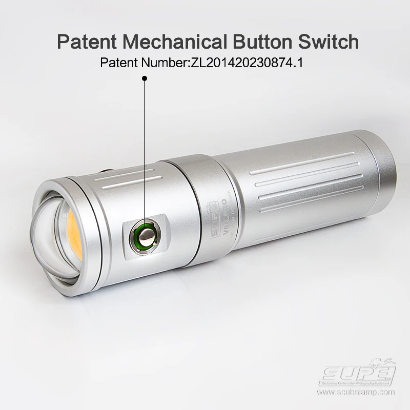 Ângulo de Feixe de Luz de Mergulho Supe Scubalamp Luz Subaquática Foto Vídeo 120 Escurecimento Alto-médio Baixo V6k Pro 12000lum 7 High Quality Luzes e Iluminação