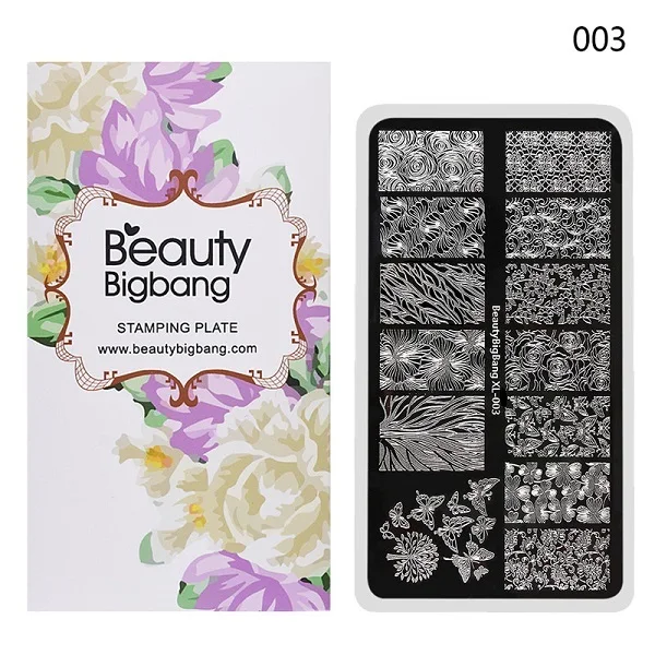 BeautyBigBang штамповочная пластина для ногтей 1 шт. летние цветочные геометрические наклейки для ногтей шаблон для ногтей - Цвет: 003