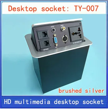 

Desktop socket / hidden multimedia information box outlet / network RJ45 Audio video VGA XLR interface desktop socket Box TY-007