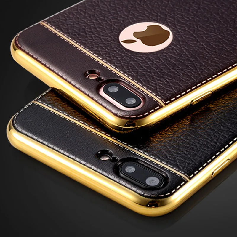 KaiNuEn luxury leather Pattern tpu coque cover case for apple iphone8