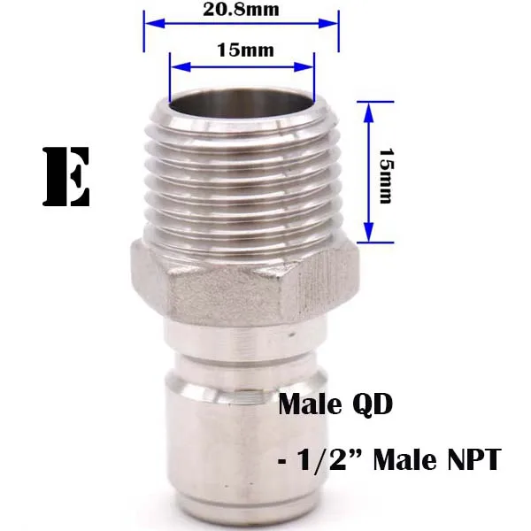SS Quick Disconnect набор, мужской QD-1/2 "Мужской NPT, Женский QD-1/2" Мужской NPT, оптом и в розницу, Homebrew фитинги