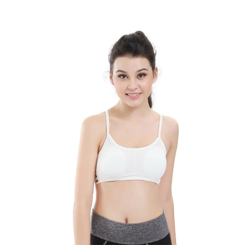 Women Cotton Stretch Athletic Vest Gym Fitness Sports No Rims 1/4 Cup Padded Colorful Plus Size Outdoor Summer Style Yoga Bra