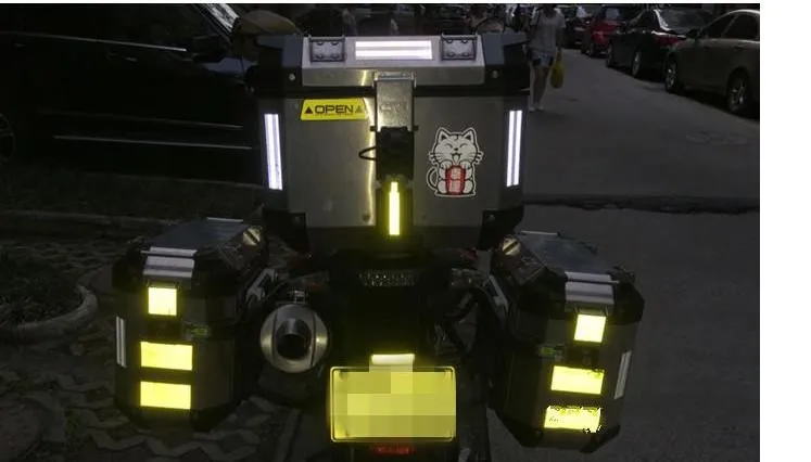 10 см Широкий флуоресцентные светоотражающие наклейки автомобильный мотоцикл украшение самоклеющаяся Светоотражающая сигнальная лента
