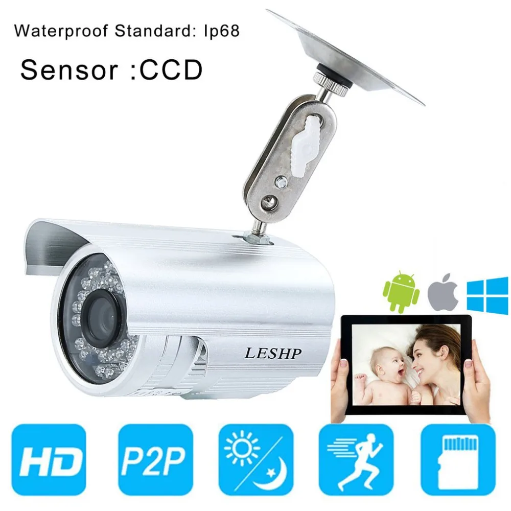 

Waterproof Casing 1200TVL HD Color Outdoor CCTV Surveillance Security Camera Day Night Video 80-degree Viewing Angle Crafted