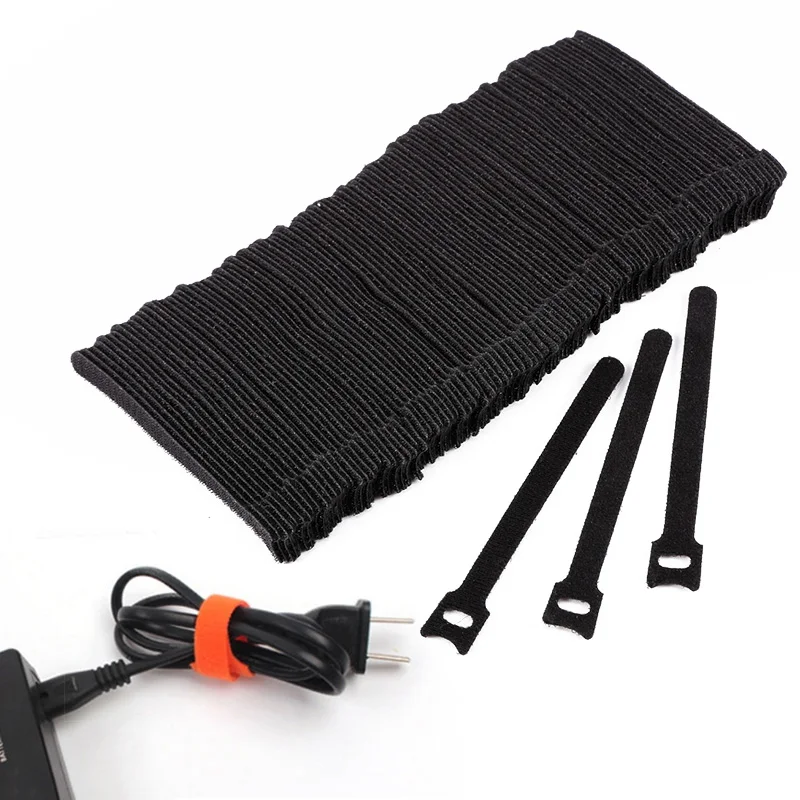 

25 Pcs Reusable Nylon Strap Hook And Loop Network Cable Cord Tie Wrap Organiser
