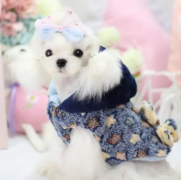 Super warm dogs cats fashion jacket clothes doggy warm soft overcoat