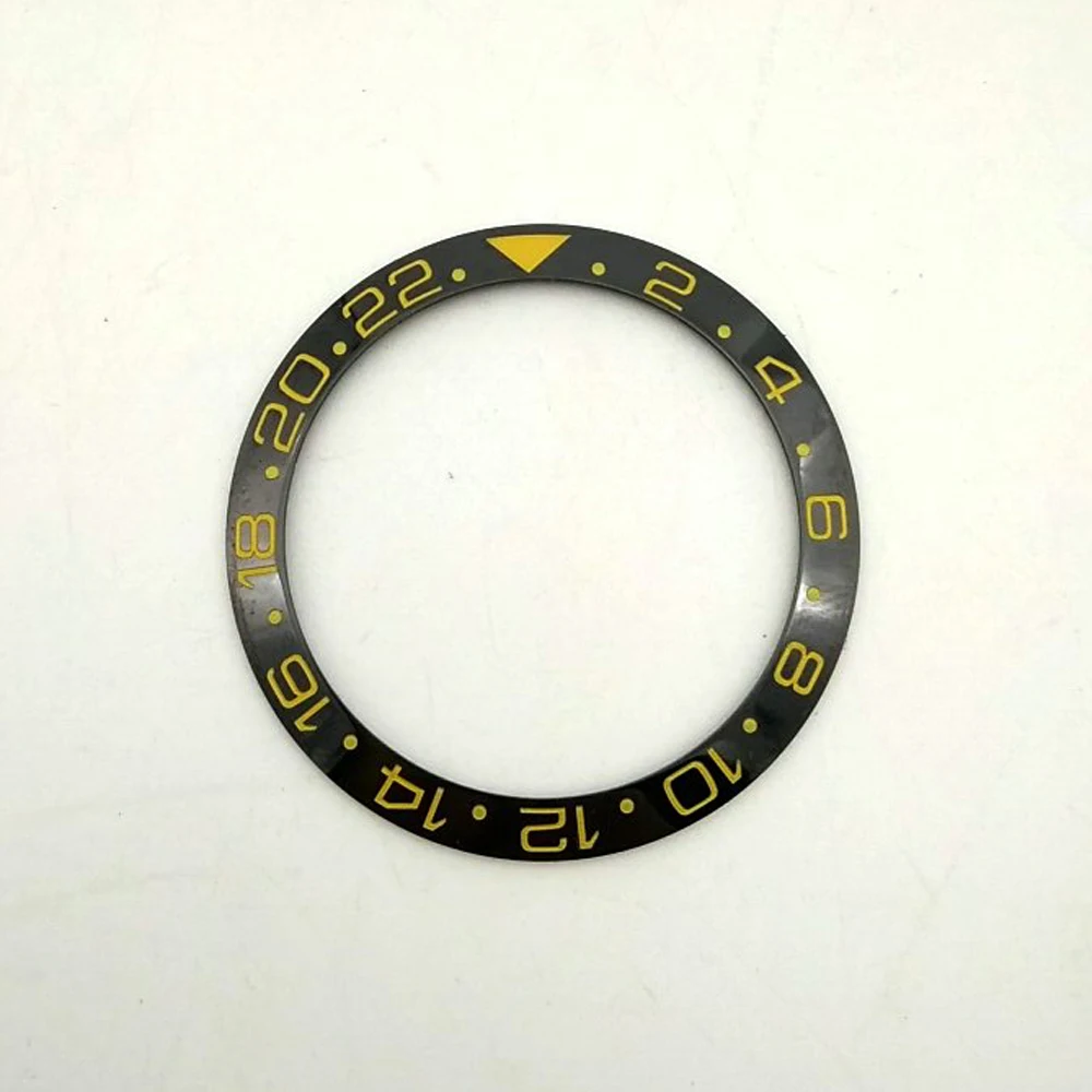 Запасные части часов, черный керамический ободок 38 мм подходит для 40 мм Sub автоматические часы
