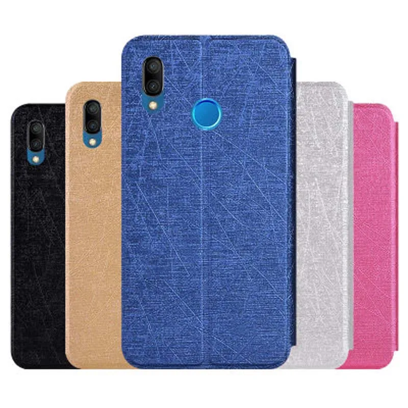 чехол на huawei P Smart плюс Чехол супертонкий модный кожаный чехол-книжка для телефона