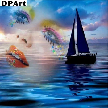 

Diamond Painting Full Square/Round Drill Girl Sea Sailing Boat 5D Daimond Painting Embroidery Stitch Kit Mosaic Rhinestone L146