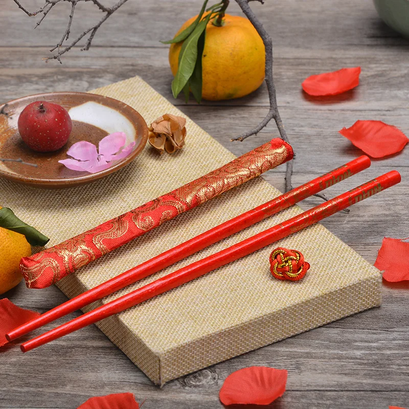 Tofok китайские красные деревянные палочки для суши пищевые Hashi Chop посуда свадебная