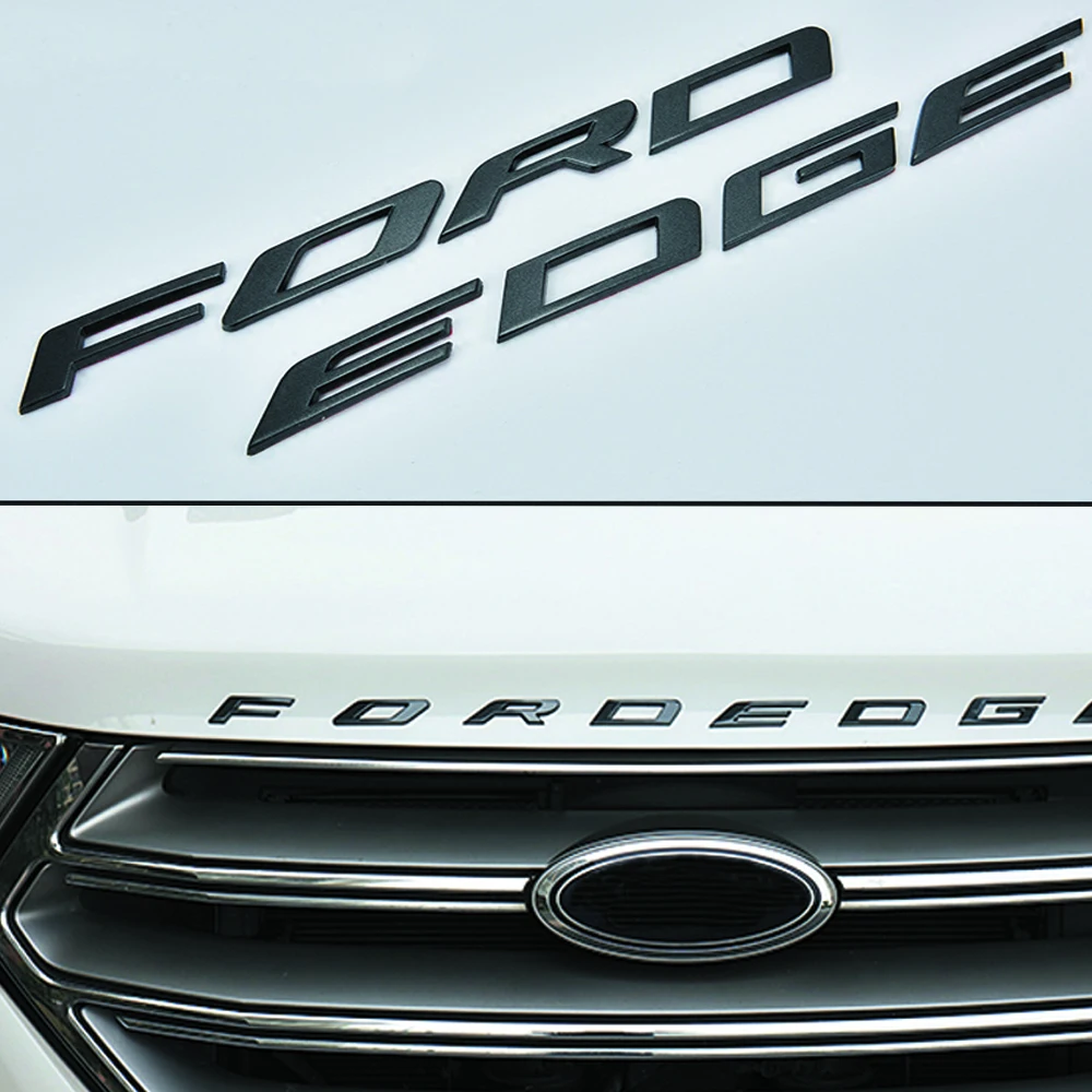 Metal Letters Solid Chrome Silver/Black Car Styling Front Hood Emblem