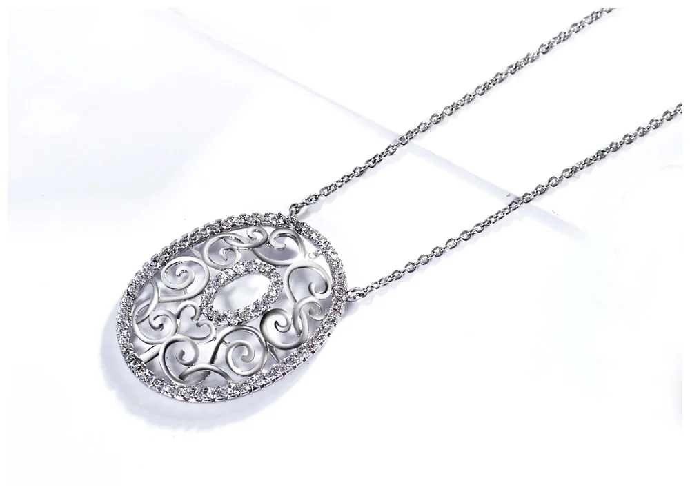 Waliicorners Deluxe Rhodium Color Chain Necklace for Women Spiral Heart Oval Pendant Costume Jewels Collier Bijoux Collana 6 HTB1CErEnYArBKNjSZFLq6A dVXaG